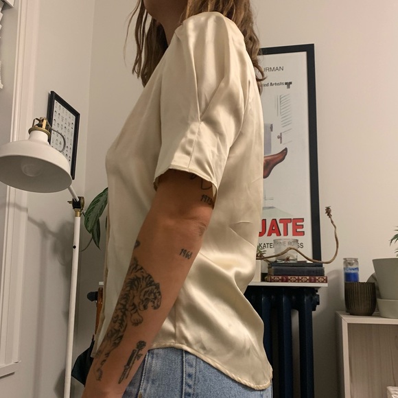 REFORMATION ~ silk button up blouse - Picture 3 of 4